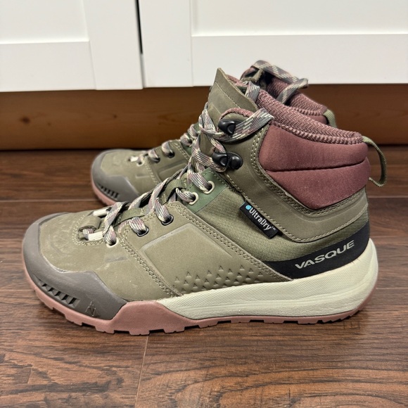 Vasque Shoes - VASQUE ULTRA DRY HIKING BOOTS GRAY GREEN MAUVE BROWN